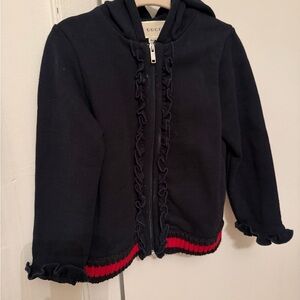 Gucci Kids Navy Hoodie with Red Accents
